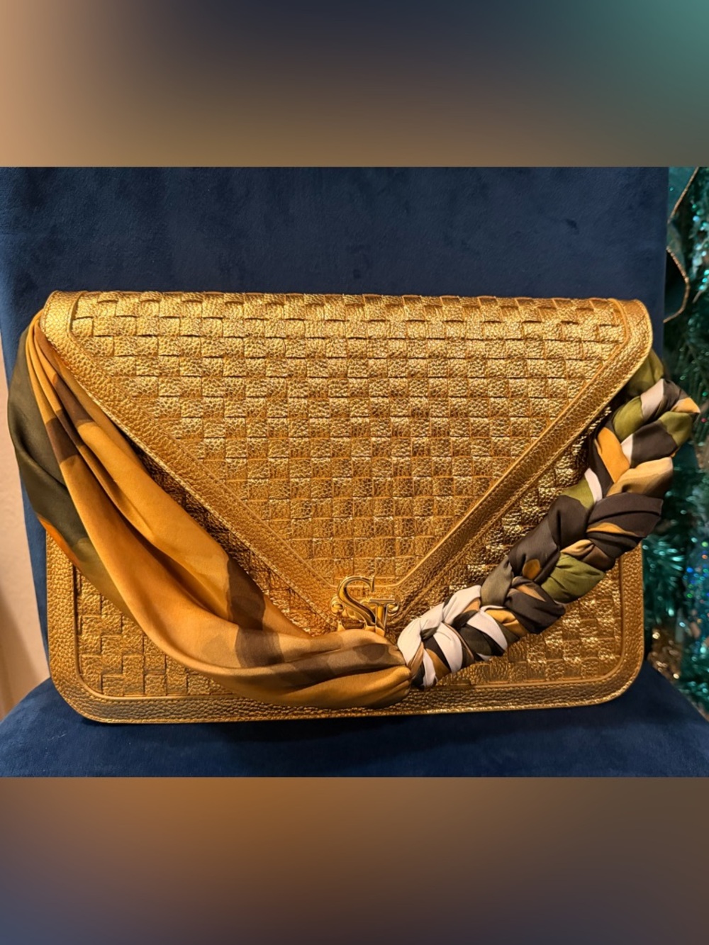 Sassy Jones Sample Sale Bag with Scarf-Wrapped Handle - Picture 2 of 7